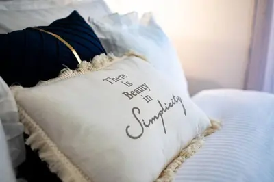 a pillow that says there is a pillow in the sanctuary at Fileo Family and Friends Living in Archangelos