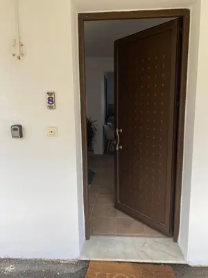 a door leading into a room with a hallway at Casa Christiana, Lardos in Lardos