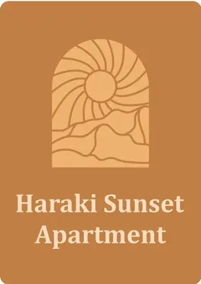 an image of the sun shining through an arch with the words hariku sunset experiment at Haraki Sunset Apartment in Haraki