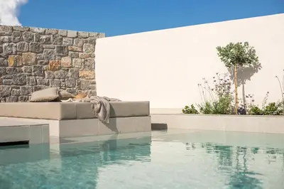 a rendering of a swimming pool with a pool at Villa Ariadne in Gennadi
