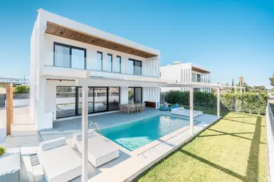 an image of a house with a swimming pool at D&R Boutique Villas D in Gennadi