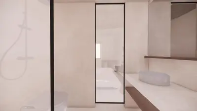 a bathroom with a sink and a toilet at Elite Centre in Rhodes Town