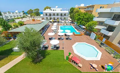 an overhead view of a pool at a hotel at Sunny Days Hotel in Ixia