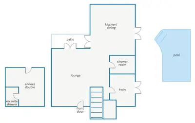 a block diagram of aominium at Villa Angelika Lindos by Villa Plus in Pefki Rhodes