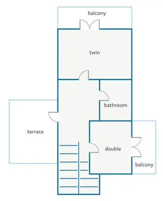 a schematic diagram of a laboratory at Villa Angelika Lindos by Villa Plus in Pefki Rhodes