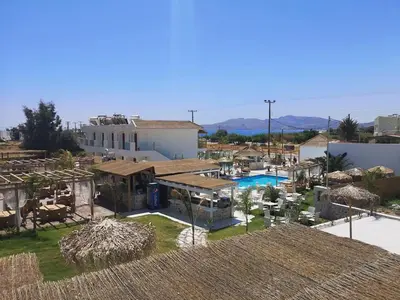 an aerial view of a resort with a swimming pool at Alia Suites and Spa in Haraki