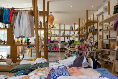 a store filled with lots of clothes on display at Alia Suites and Spa in Haraki