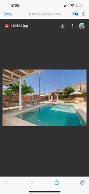 a collage of two pictures of a swimming pool at 5 SENSES in Pefki Rhodes