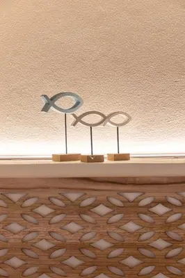 two pairs of glasses sitting on top of a table at Mounouria House Koskinou in Koskinou
