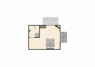 a drawing of a floor plan of a room at Paradise Beach II in Kiotari