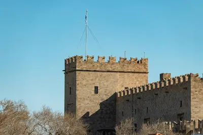 a large castle with a tower on top of it at Fluvian Terrace in Rhodes Town