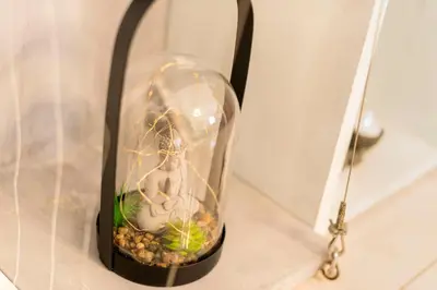 a glass cloche with a fish in it at Sunset View in Rhodes Town