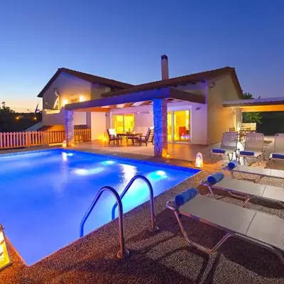 Olive Private Villa Swimming Pool 5 BDR Kolymbia Rhodes