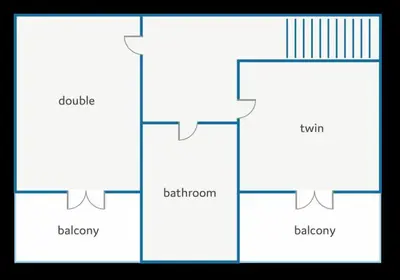 a diagram of a bathroom with white walls at Villa Elysium in Kalathos