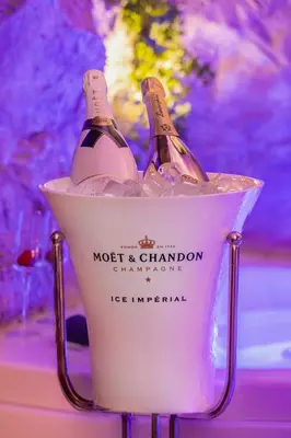 two bottles of wine in a bucket of ice at Ethnic Cave Suite in Rhodes Town