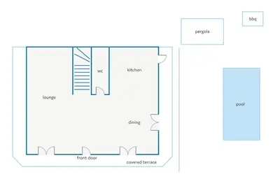 a schematic diagram of a laboratory with laboratory equipment at Villa Dana by Villa Plus in Ialyssos