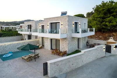 an image of a villa with a swimming pool at Villa Hodaj 2 in Afantou