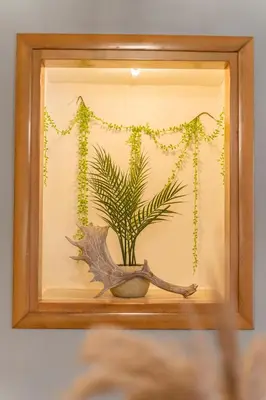 a picture of a plant in a picture frame at Luxury Getaway with Jacuzzi - Platanos House Salakos in Sálakos
