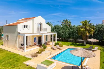 an image of a villa with a swimming pool at Villa Apollo Classico in Kolimbia