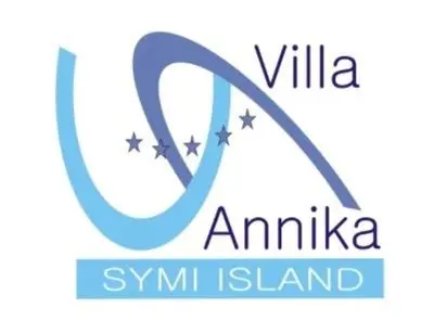 a logo for the university of vienna with a blue ribbon at Annika Deluxe Apartments in Symi