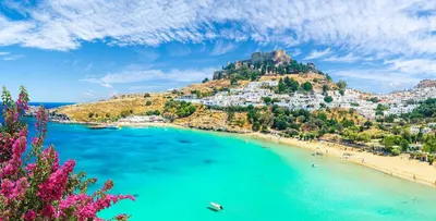 a beach in positano on the amalfi coast at 'Lindian Myth' Sea View Studios in Líndos