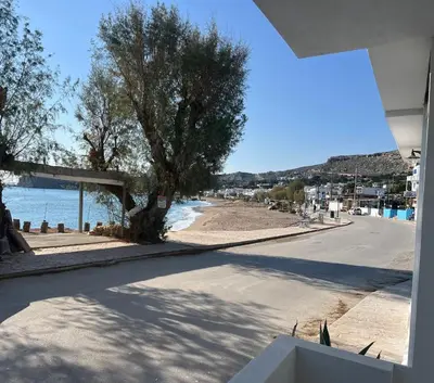 a view of the beach from a house at Álas Holiday Home in Archangelos