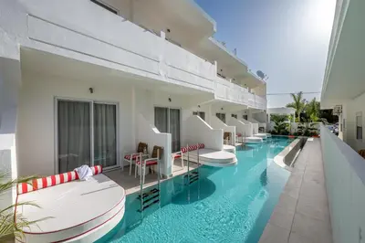an image of a swimming pool at a resort at Patricia Suites in Faliraki