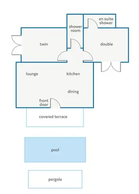 a block diagram of a house at Villa Zen Roshi by Villa Plus in Kolimbia
