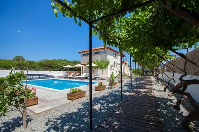 a villa with a swimming pool in a resort at Villa Nefeli in Kiotari