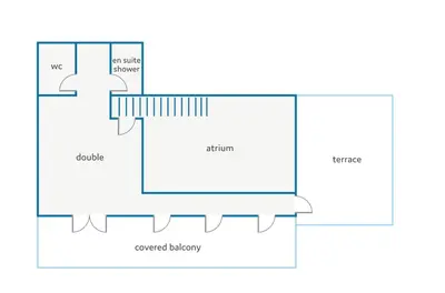 a schematic diagram of a laboratory at Villa Pefkos Sunset by Villa Plus in Pefki Rhodes