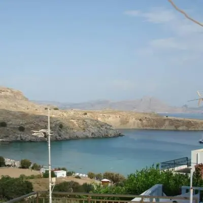 a view of a large body of water at Villa Elena in Líndos