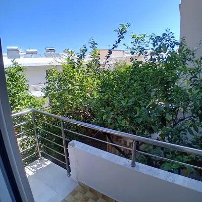 a view from a balcony of an orange tree at Dioni of Rhodes in Rhodes Town
