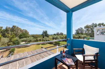 a view from the balcony of a house at Lual Palette Rhodos in Afantou