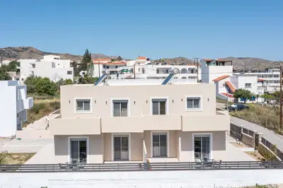 an aerial view of a white house at Twin Villas Gennadi in Gennadi