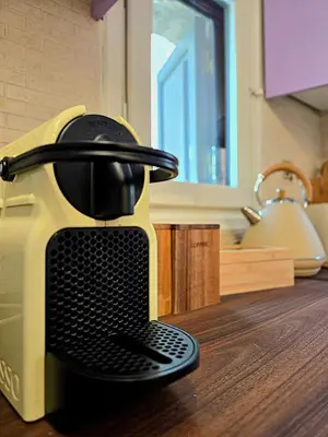 a toaster sitting on top of a kitchen counter at Barbarian in Rhodes Town