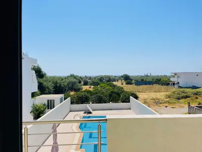 a view from the balcony of a house at Anastasia House in Afantou