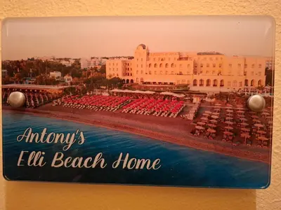 a picture of a resort with a swimming pool at Antony's Elli beach home in Rhodes Town