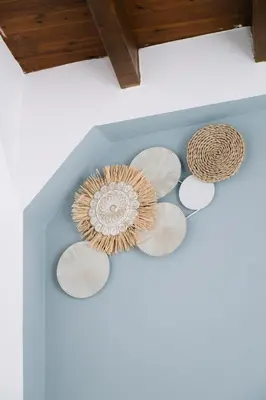 a room with four circular objects on the ceiling at Rhodes Central Studio by the sea in Rhodes Town