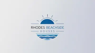 a logo for a mortgage beached house at Rhodes Beach Side Houses in Ixia
