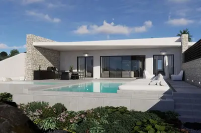 an image of a villa with a swimming pool at Monte Smith Aether & Aura Villas in Ixia