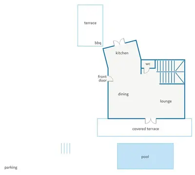 a schematic diagram of the experimental facility at Villa Kallisti Ialyssos by Villa Plus in Triánta