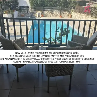 2 Bedroom Villa with Pool Pylona Gardens close to Lindos