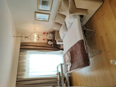 a small room with a bed and a window at Apartment Einzigartige Wohnung auf Rhodos by Interhome in Rhodes Town