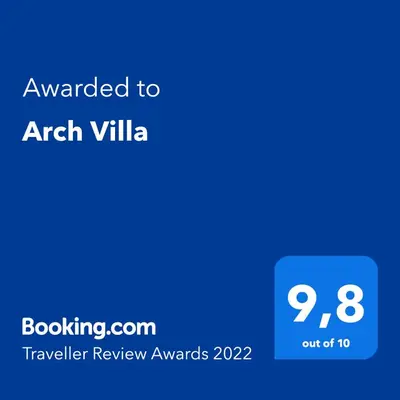 a screenshot of a cell phone with the text upgraded to arch villilla at Arch Villa in Phanaes
