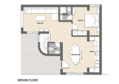 a floor plan of a house at Hill & Sea View Villas in Kolimbia