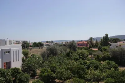 a view of the city from the roof of a building at Platoni Elite in Ialyssos