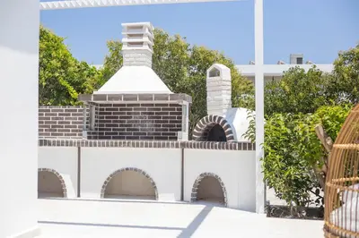 a model of a play house on a patio at Mythos Luxury Villa in Faliraki