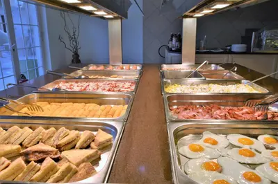a buffet line with many different types of food at Marathon Hotel - All Inclusive in Kolimbia