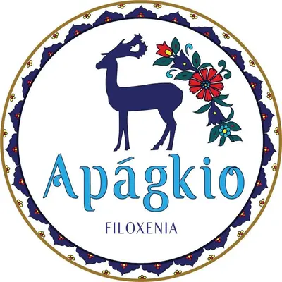 a badge with the flag of arguador with a deer and flowers at Apágkio Filoxenia in Archangelos