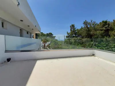 a view from the balcony of a house at Courtyard Studios in Pefki Rhodes